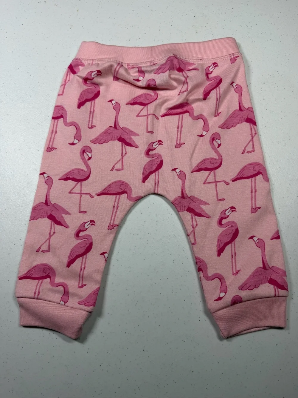 monica + andy organic Pink Flamingo Baby Matching Set 6/9 months
